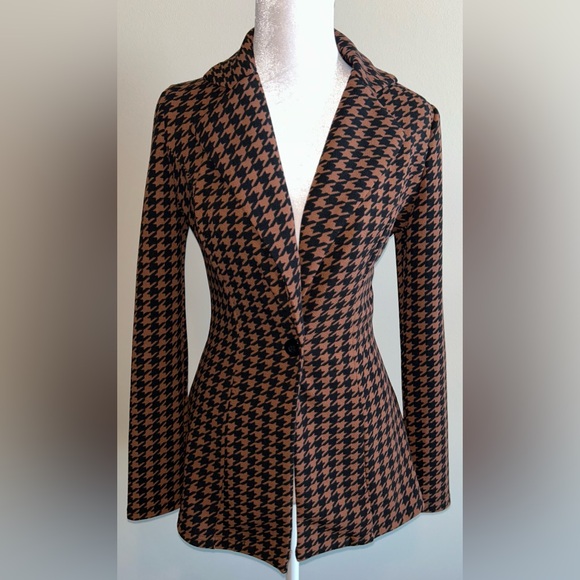 SHEIN Jackets & Blazers - Brown Houndstooth Blazer